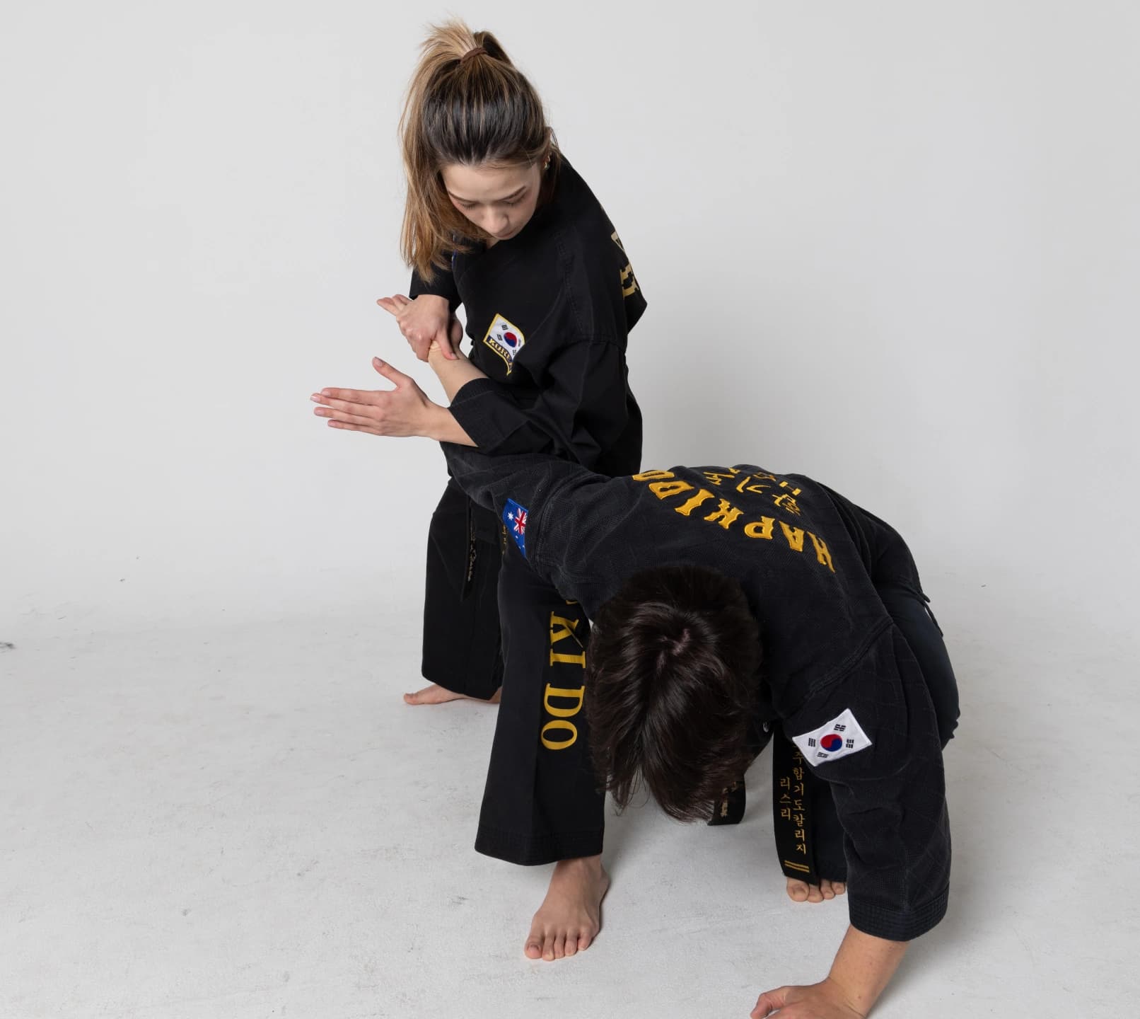 Hapkido students training